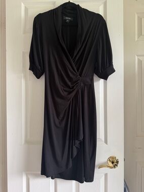 Karen Kane NWOT  Black Wrap style Dress with Draped Twist Front